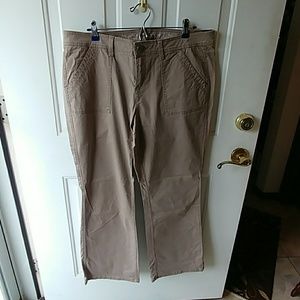 Boot cut twill pants